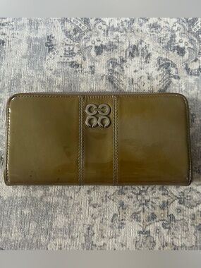 Coach Patent Leather Zip Around Wallet